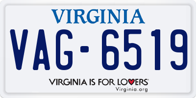 VA license plate VAG6519