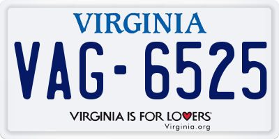 VA license plate VAG6525