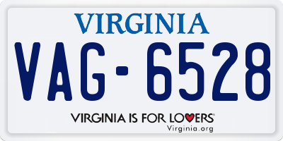 VA license plate VAG6528