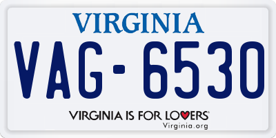 VA license plate VAG6530