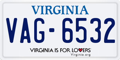 VA license plate VAG6532