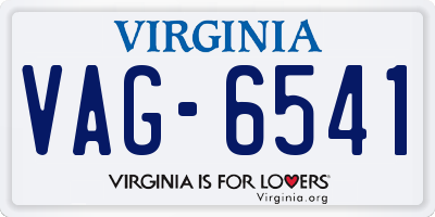 VA license plate VAG6541