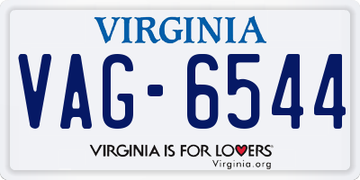 VA license plate VAG6544