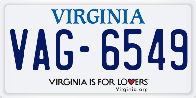 VA license plate VAG6549