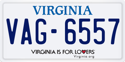 VA license plate VAG6557