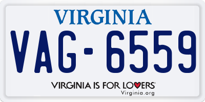 VA license plate VAG6559