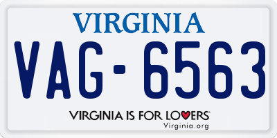 VA license plate VAG6563