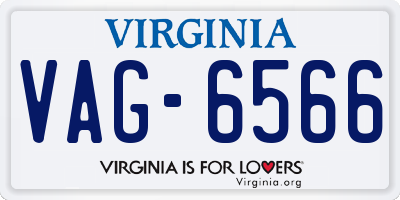 VA license plate VAG6566
