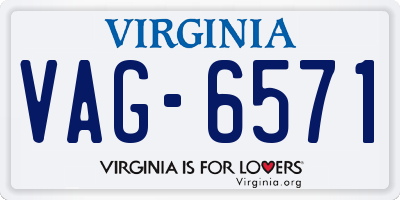 VA license plate VAG6571