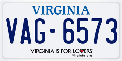 VA license plate VAG6573