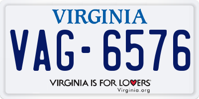 VA license plate VAG6576