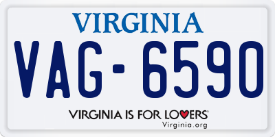 VA license plate VAG6590
