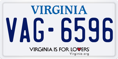 VA license plate VAG6596