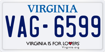 VA license plate VAG6599