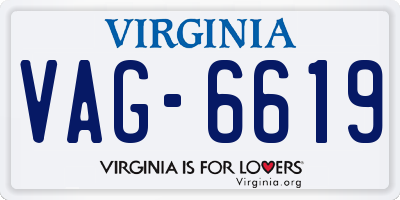 VA license plate VAG6619