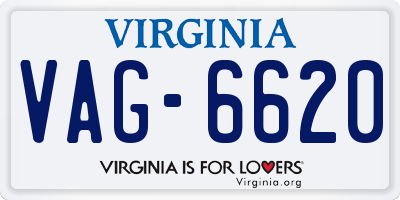 VA license plate VAG6620