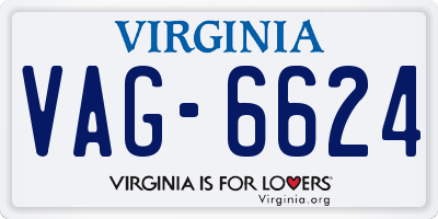 VA license plate VAG6624