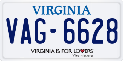 VA license plate VAG6628