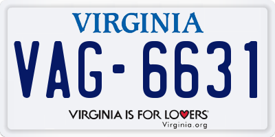 VA license plate VAG6631