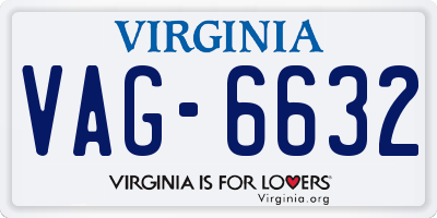 VA license plate VAG6632