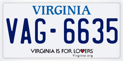 VA license plate VAG6635