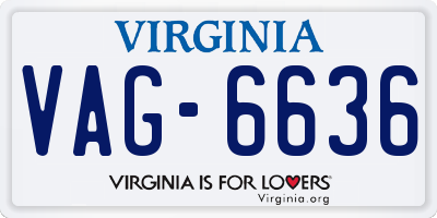 VA license plate VAG6636
