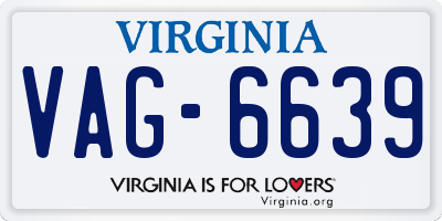 VA license plate VAG6639