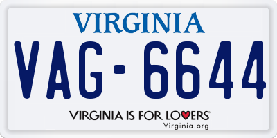 VA license plate VAG6644