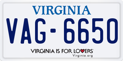 VA license plate VAG6650