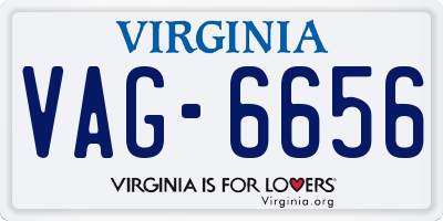 VA license plate VAG6656