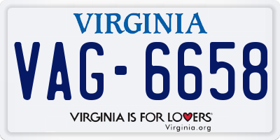 VA license plate VAG6658