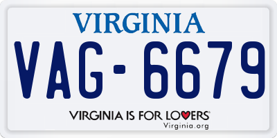 VA license plate VAG6679