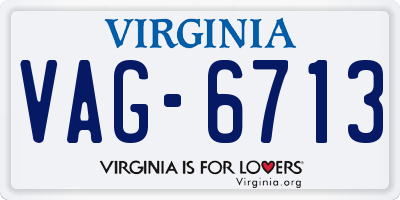 VA license plate VAG6713