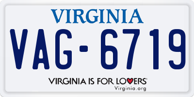 VA license plate VAG6719