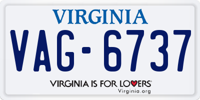 VA license plate VAG6737