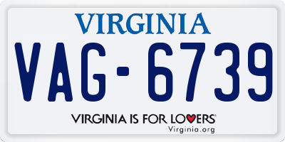 VA license plate VAG6739