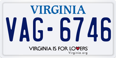 VA license plate VAG6746