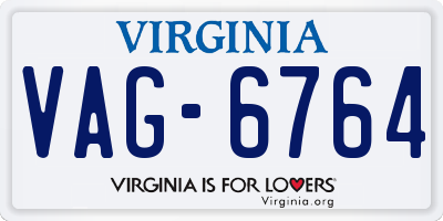 VA license plate VAG6764