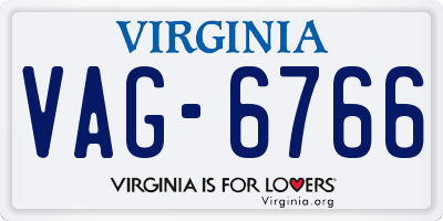 VA license plate VAG6766