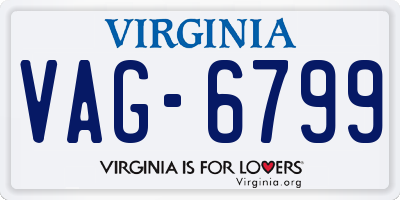 VA license plate VAG6799