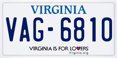 VA license plate VAG6810