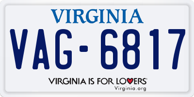 VA license plate VAG6817