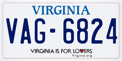 VA license plate VAG6824