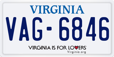 VA license plate VAG6846