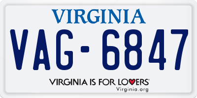 VA license plate VAG6847