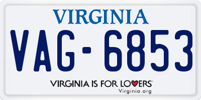 VA license plate VAG6853