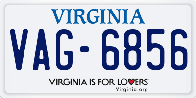 VA license plate VAG6856