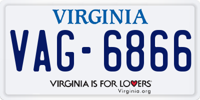 VA license plate VAG6866