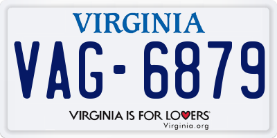 VA license plate VAG6879