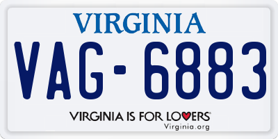 VA license plate VAG6883